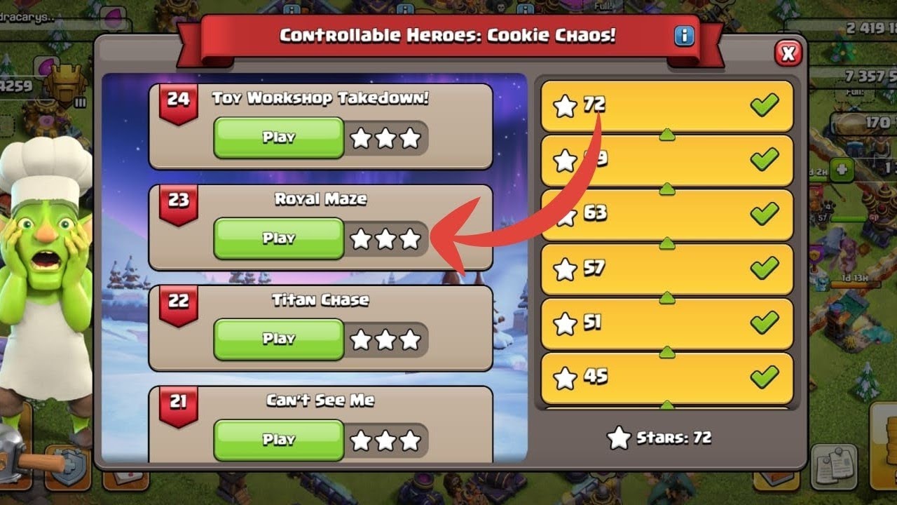 EASILY 3 STAR ROYAL MAZE (LEVEL 23) IN COC | CONTROLLABLE HEROES CHALLENGE