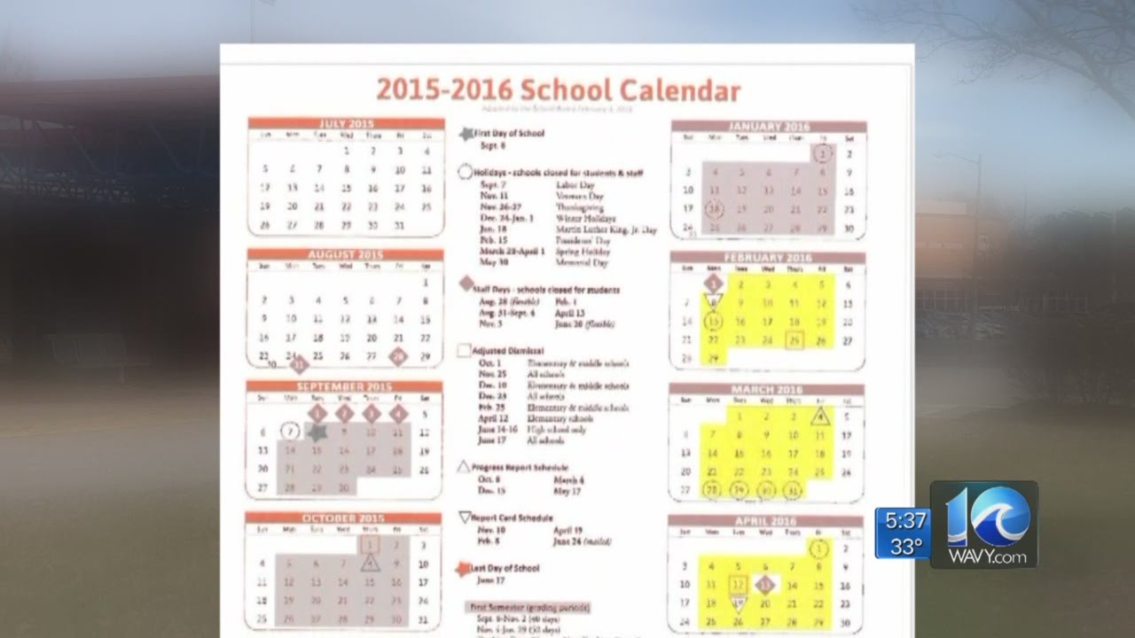 Va Beach School Board Considers Shortening Calendar YouTube