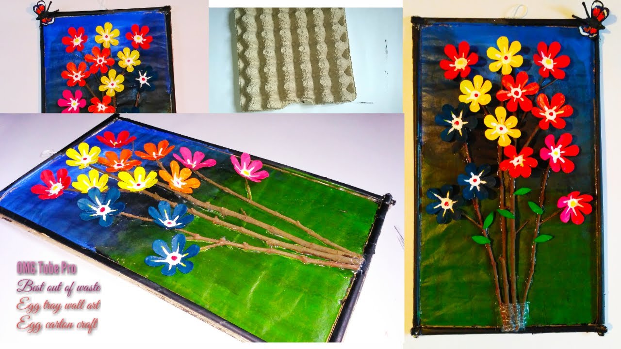 Egg Carton CraftBest out of WasteRecycling Egg Tray Wall Hanging Art