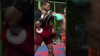 Muay Thai Elbow close call  #thailand #muaythai #boxingcoach