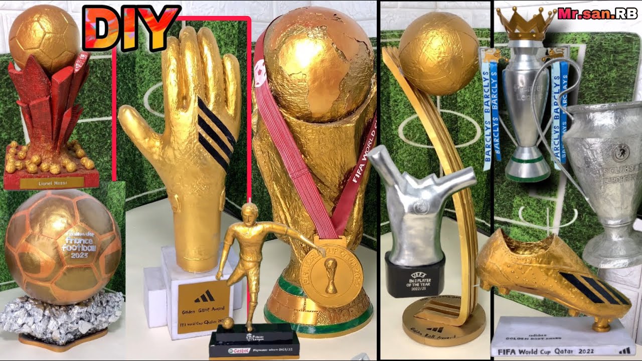 How to make the all football trophy / visit my channel #worldcup