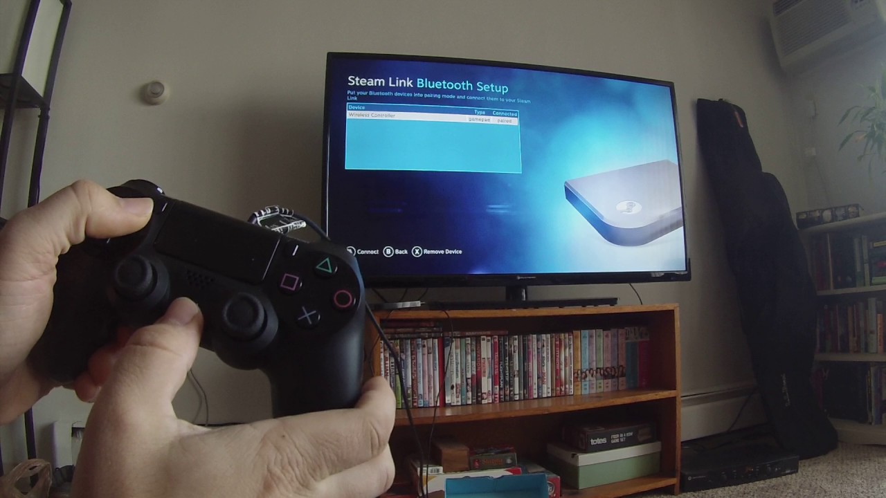 Sudan Levere købmand Connecting a PS4 Controller to Steam Link using Bluetooth - YouTube