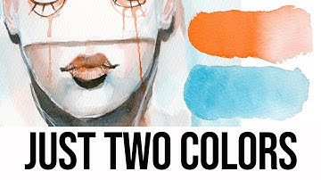 Painting with just TWO COLORS - Limited Palettes #1 - collab with Tori (Juicy Ink)!