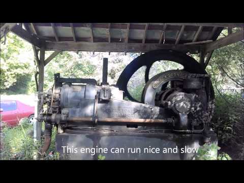 Emory Campbell Running His 55 HP Blackstone Electric Lighting Engine