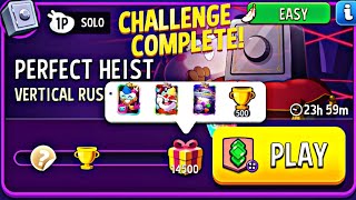 vertical rush perfect heist solo challenge | match masters | very easy vertical rush solo