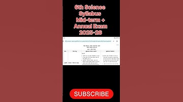 class 6 science mid term syllabus 2025-26 | class 6 science annual syllabus 2025-26 | #rakeshshahsir