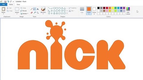 How to draw a variant Nickelodeon logo using MS Paint | How to draw on your computer