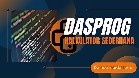 Tugas Pemrograman Dasar | Kalkulator Sederhana Menggunakan Python