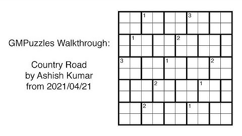 GMPuzzles - 2021/04/21 - Country Road by Ashish Kumar