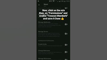 How to enable Timeout Members permission in a role in Discord Mobile #roduz #discord #howto #how