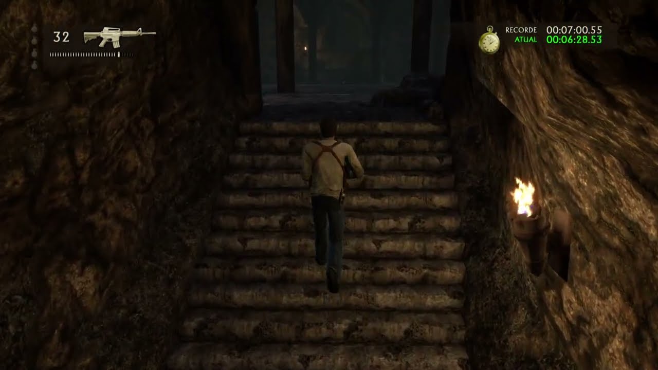 Troféu Um encontro rápido - Termine o Capítulo 16 - A câmara do tesouro em menos de 7 minutos - Uncharted 1 - Drake's Fortune - 🏆 gsFALCON Trophies Troféu Um encontro rápido - Termine o Capítulo 16 - A câmara do tesouro em menos de 7 minutos - Uncharted 1 - Drake's Fortune - 🏆 gsFALCON Trophies