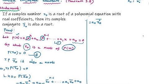 Complex conjugate theorem /12th maths theorem 3.2