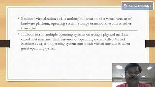Virtualization Structures - Cloud Computing, Dr. N. Ramshankar, ASP/CSE, RMDEC