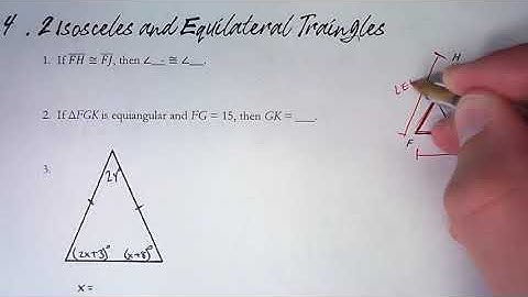 Isosceles and Equilateral Triangles (Geometry 4.2)