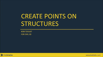Civil 3D Create Points on Structures - Kobi Toolkit