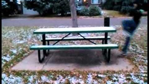 Failed Leap Over Picnic Table