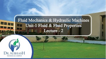 FMHM-Unit-1-Lecture-2- Fluid Properties: Sp. Gravity, Viscosity,  - by Prof. H.D.Rathod