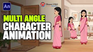 Adobe Animate CC | Multi-Angle Character Walking Animation | Room to Outside Walk Cycle (2026)