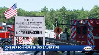 1 person hurt in Sig Sauer fire