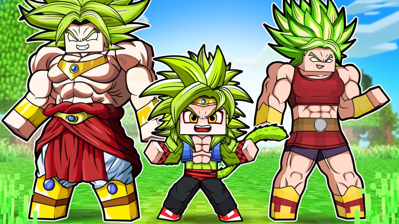 O FILHO de BROLY e KALE Virou SUPER SAIYAJIN 4 no DRAGON BALL SUPER Minecraft