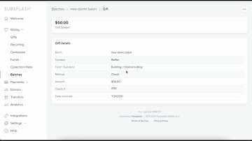 The Drop Product Demo | Donation Entry