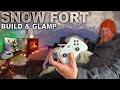 Solo Winter Overnight in the Igloo Mansion - Build & Glamping In My  Snow Fort Palace