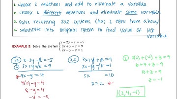 Ch 9 Day 3: 9.2 Systems of Linear Equations in 3 Variables