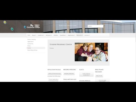 YVC On-Campus Housing Tutorial: How to Apply