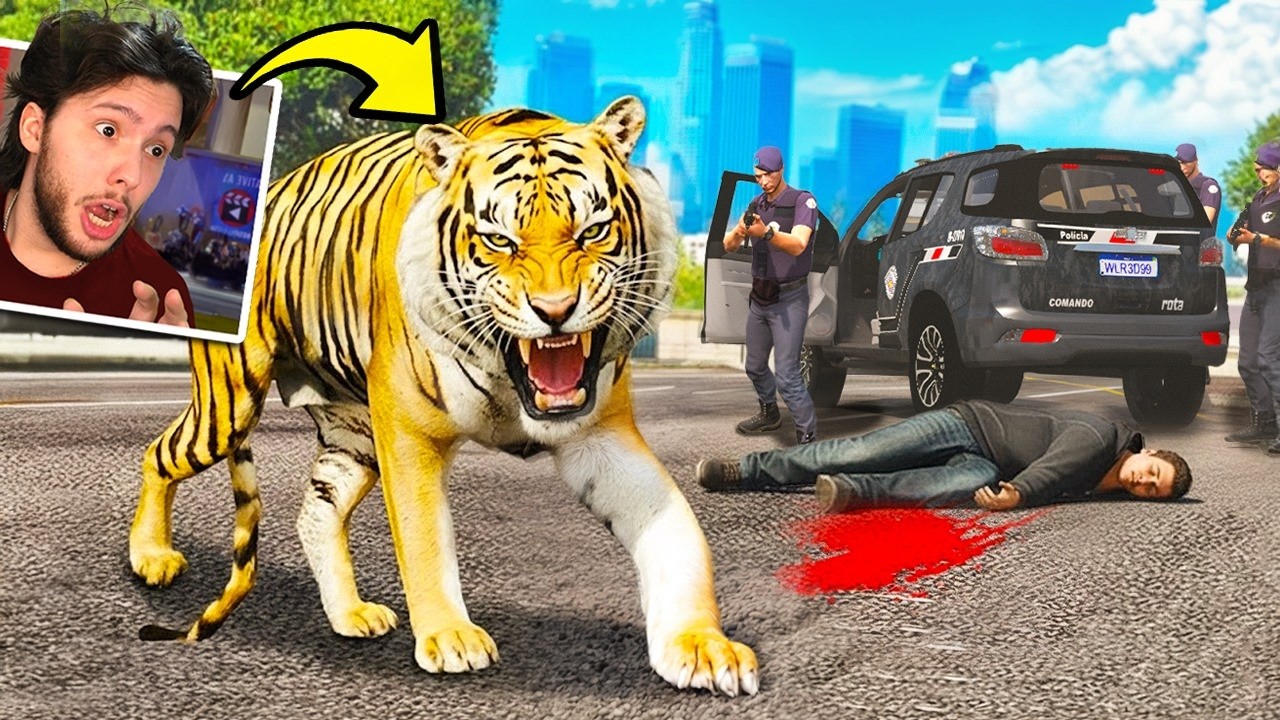 Jogando COMO um TIGRE FEROZ no GTA 5 RP!!