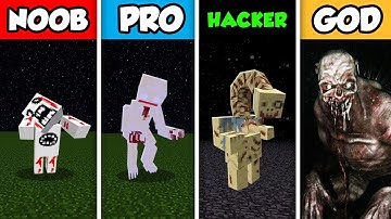 Minecraft NOOB vs. PRO vs. HACKER vs GOD: HORROR MOB CHALLENGE in Minecraft! (Animation)