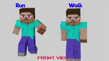 Run/Walk Cycle (Simple ,Minecraft Animation Experiments #1)