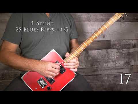 25 Blues Riffs in G 4 String GDGB Book One Jazz amp Blues Unlimited