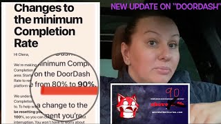 “Doordash” new update. Completion rate above 90%.