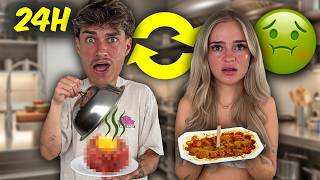 24 HOUR FOOD SWAP GROSS CHALLENGE!