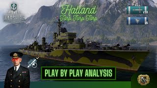 World of Warships - Halland: Play by Play Analysis