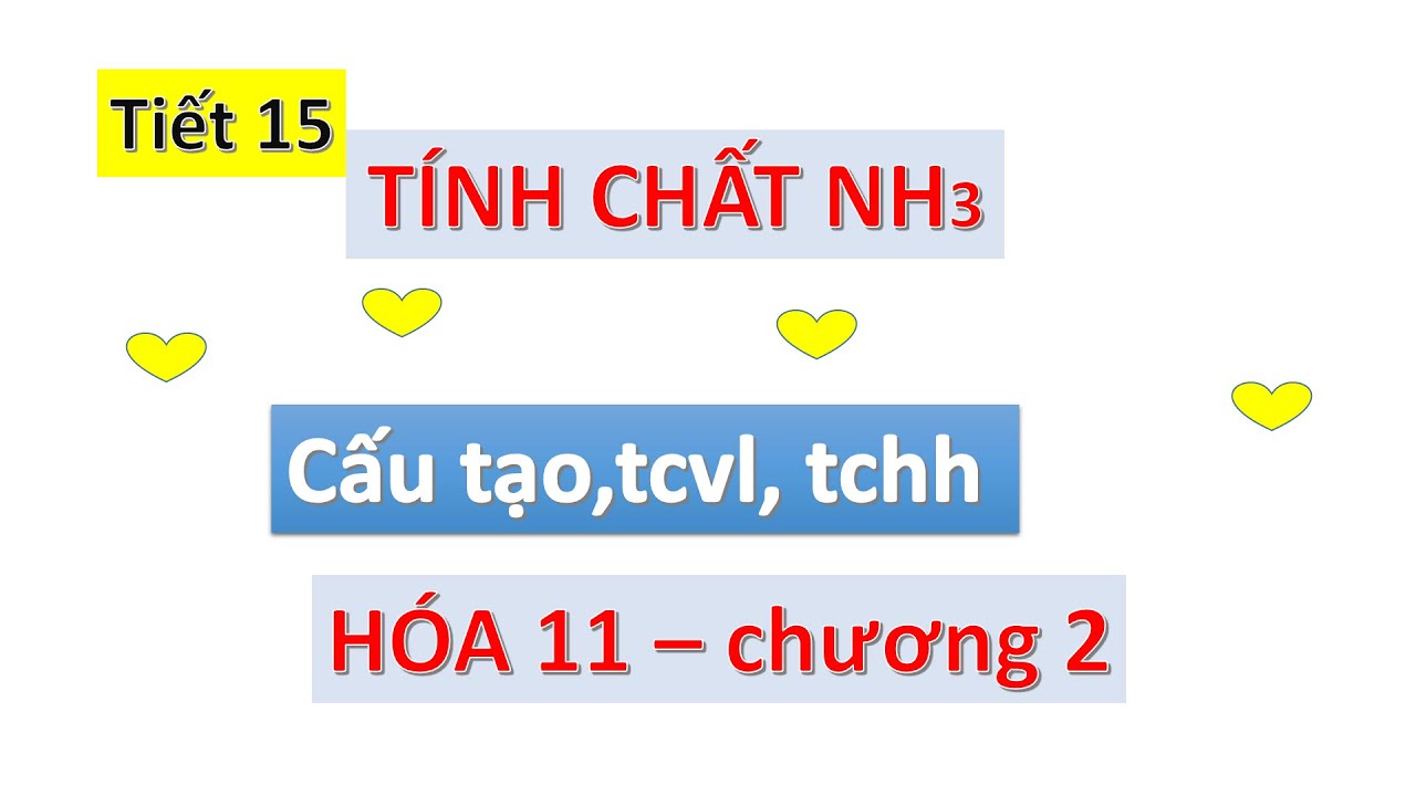 Hóa 11 -, Chương 2 - Tiết 15 : Tính chất NH3 | Học Hóa Youtube - youtube