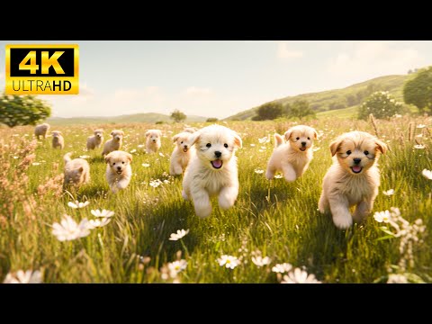 The Harmonious Blend Of Joy In Young Animal Life With Relaxing Music, Soothing Music