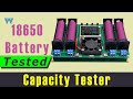 Review of 18650 4 channel lithium battery capacity tester charger and discharge  watthour