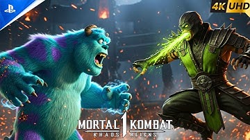 Sulley vs Reptile – DreamWorks vs Pixar | Mortal Kombat 1 Cinematic Fight | 4K Full HD 60FPS