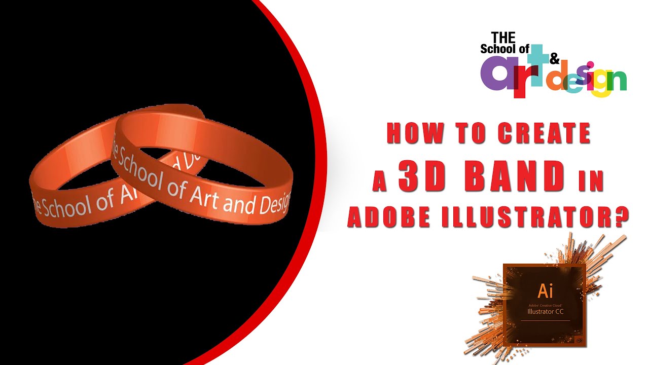 How to Create a 3D BAND in Adobe Illustrator | Adobe Illustrator Tutorial 2022 | TSOAD