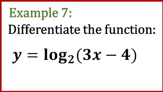 Derivatives of Logarithmic Functions Example 7 #calculus #basiccalculus #derivatives