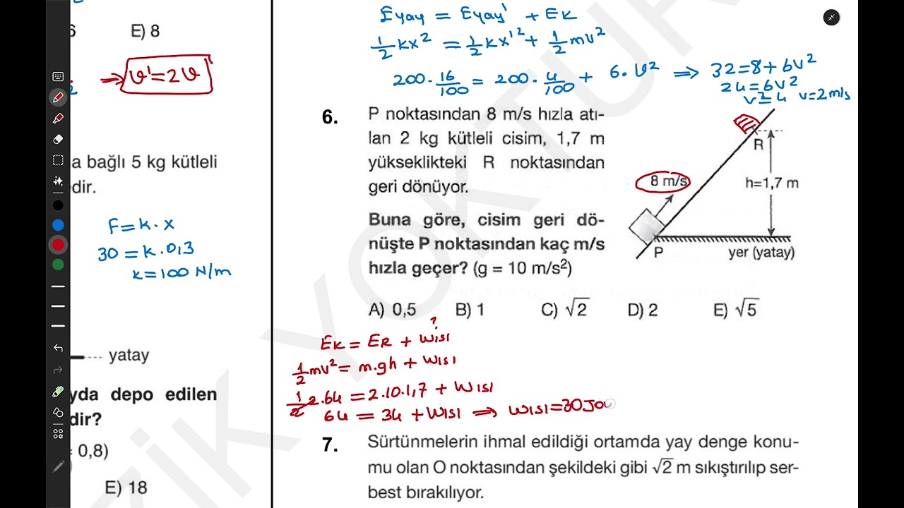 İş enerji soru çözümü 1.sayfa