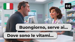 : Learn Italian Naturally   Easy Pharmacy Conversation (A2-B1) | Beginner Level Dialogue