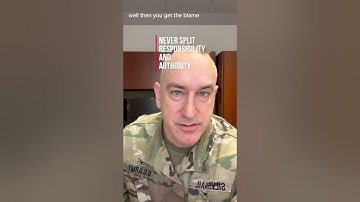 Never split responsibility and authority!