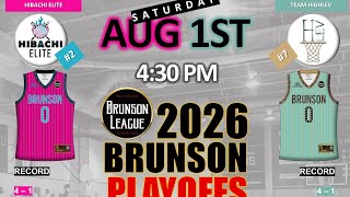 Team HighLev vs Hibachi Elite Game- Brunson League Season 13 Playoffs Quarterfinals @UA House