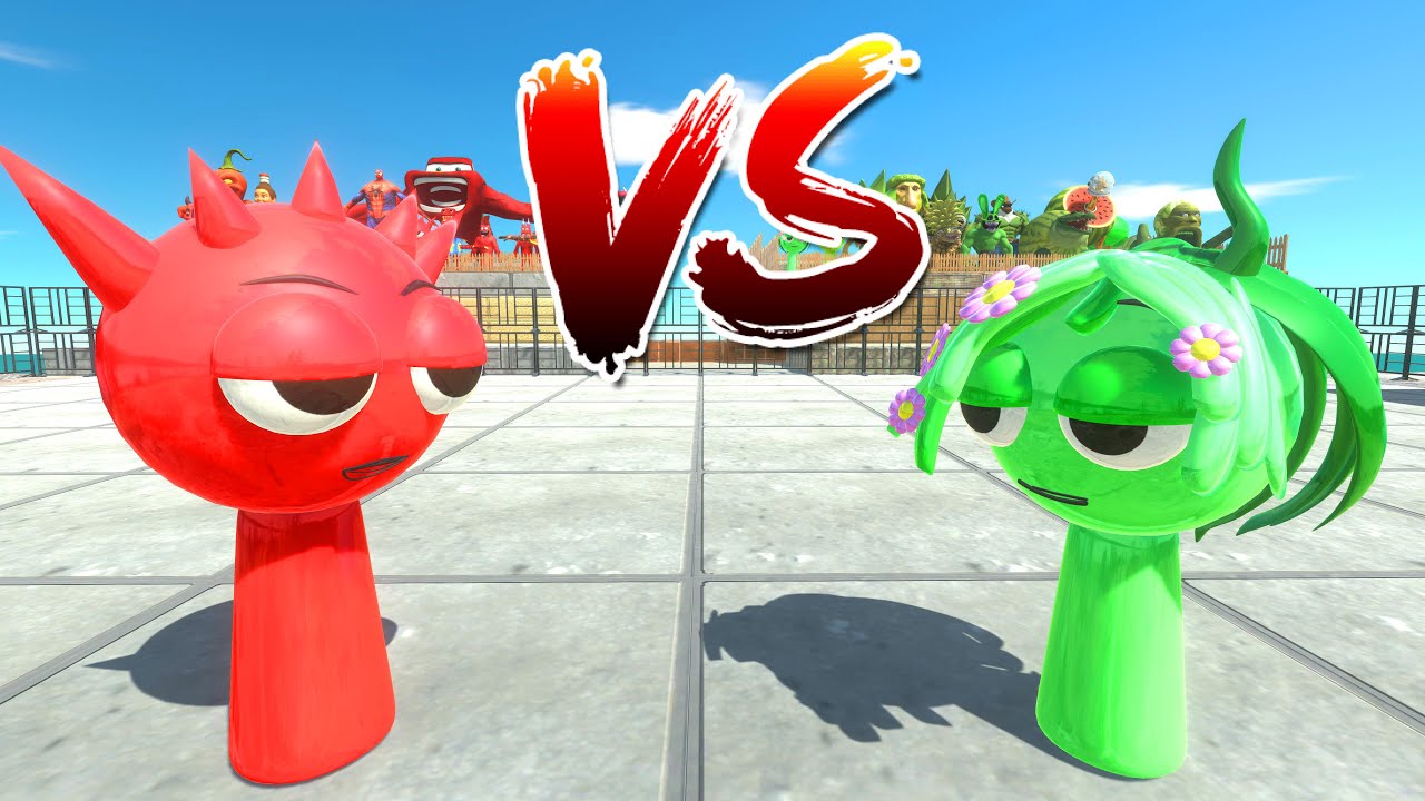 Red Monster Team vs Green Monster Team - Animal Revolt Battle Simulator