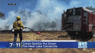 Crews Quickly Knock Down Fire Near Lake Camanche