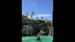 Dad Diving in Bermuda