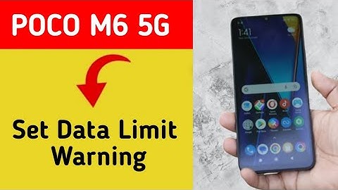 how to set data limit warning,Poco M6 5G me data limit kaise set karen