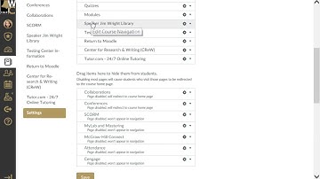 Controlling Navigation of your WC Canvas Course